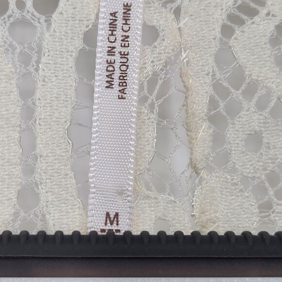 Free People Ivory Heart In Two Relaxed V Neck Lace Fairy Mini Dress Women's M - Picture 3 of 7